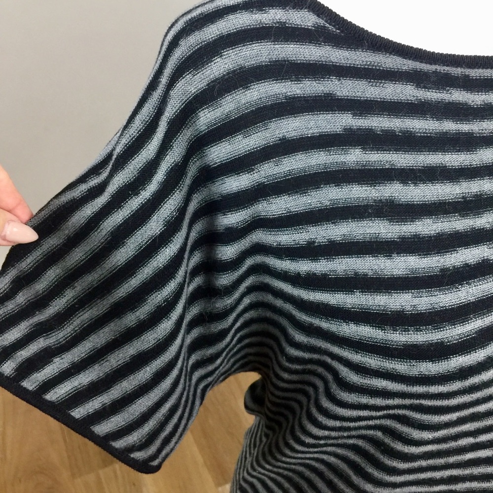Striped Black and Gray Dress - Picture 4 of 8
